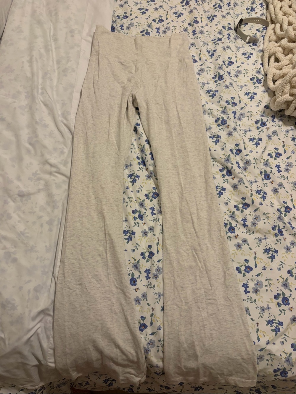 Brandy Melville Cream Wide-Leg Lounge Leggings